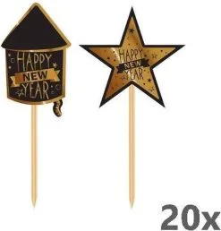 Cupcake Prikkers Happy New Year