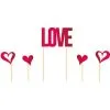 Cake Topper Love En Hartjes