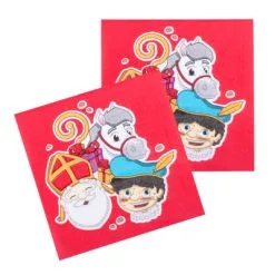 Set 12 Papieren Servetten Sinterklaas (33x33cm)