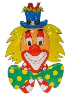 Wanddeco Clown Met Hoed 70cm