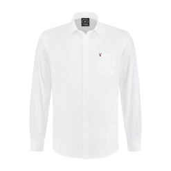 Heren Overhemd Wit Met Hert