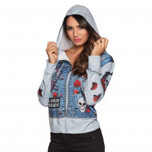 Fotorealistische Hoodie Bikerette