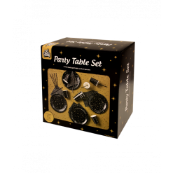 Party Table Set Black/gold