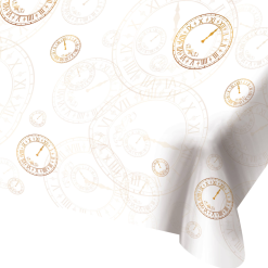 Tafelkleed Happy New Year Klok 130x180cm