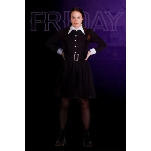 Volwassenkostuum Wednesday 7 Volwassenkostuum Wednesday -leuke kledingwinkel Volwassenkostuum Wednesday