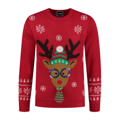 Sweater Rudolph With Tie And Led