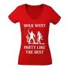 T-shirt Rood Dames Wild West