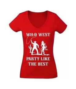 T-shirt Rood Dames Wild West